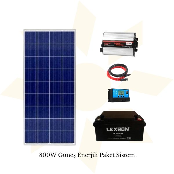 800 W Solar Paket-Off Grid Güneş Enerji Sistemi